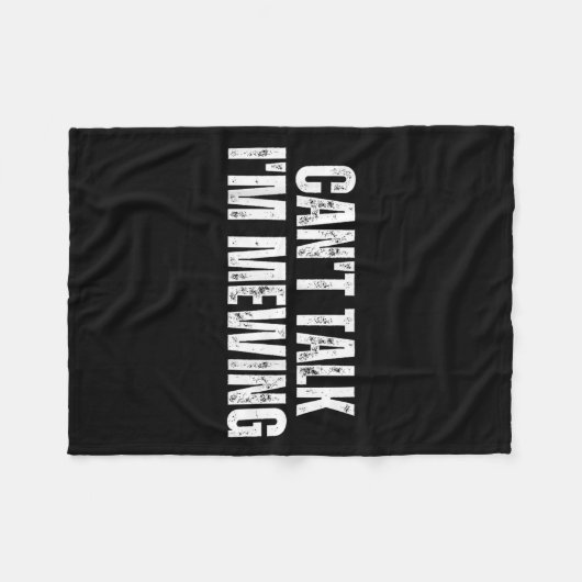 Funny Mewing Design Mewing Technik kann nicht rede Fleecedecke (Vorderseite (Horizontal))