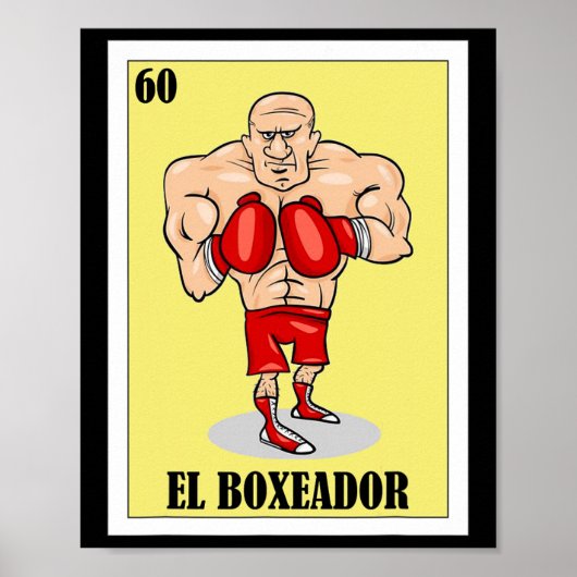 Funny Mexic Boxing Design - El Boxeador 1 Poster (Vorne)