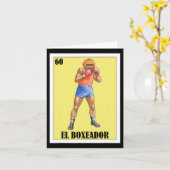 Funny Mexic Boxing Design - El Boxeador 2 Karte (Gelbe Blume)
