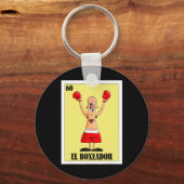Funny Mexican Boxing Design - El Boxeador Schlüsselanhänger (Vorderseite)