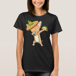 Funny Mexican Chihuahua Dog Taco Dabbing Cinco De T-Shirt