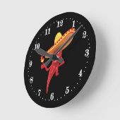 Funny Mexican Chili Pfeffer Dekoration Runde Wanduhr (Winkel)
