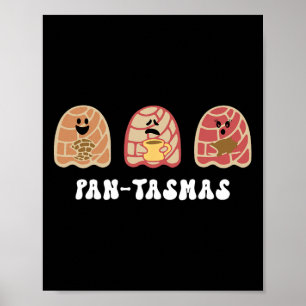 Funny Mexican Conchas Spooky Ghost Pan Poster