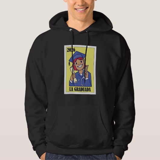 Funny Mexican Design for Graduation - La Graduada Hoodie (Vorderseite)