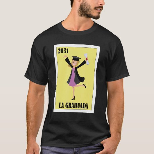 Funny Mexican Design for Graduation - La Graduada T-Shirt (Vorderseite)