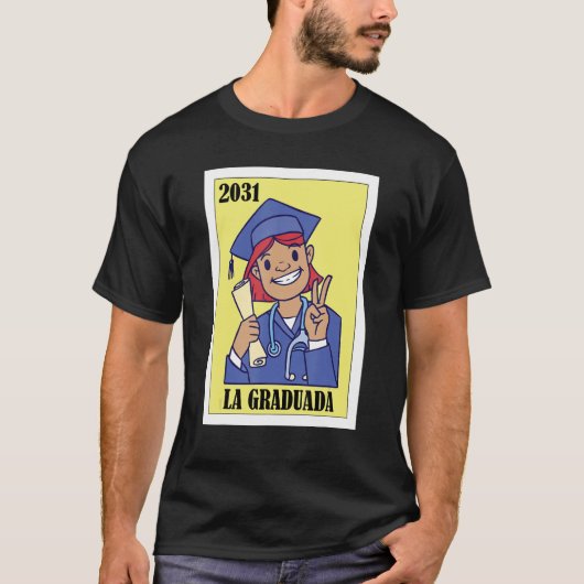 Funny Mexican Design for Graduation - La Graduada T-Shirt (Vorderseite)