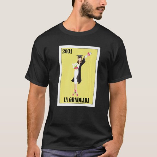 Funny Mexican Design for Graduation - La Graduada T-Shirt (Vorderseite)