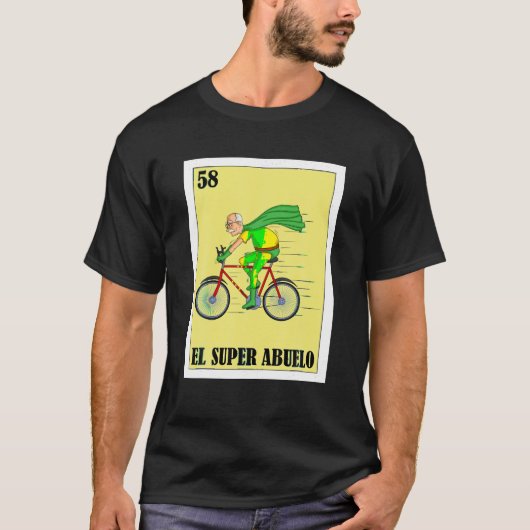 Funny Mexican Design for Grandpa El Super Abuelo T T-Shirt (Vorderseite)