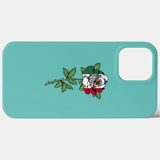 Funny Mexican Flag Rose Flower Mexico Pride Cinco Case-Mate iPhone Hülle (Rückseite (Horizontal))
