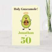 Funny Mexican food avocado pun 50. Karte (Vorderseite)