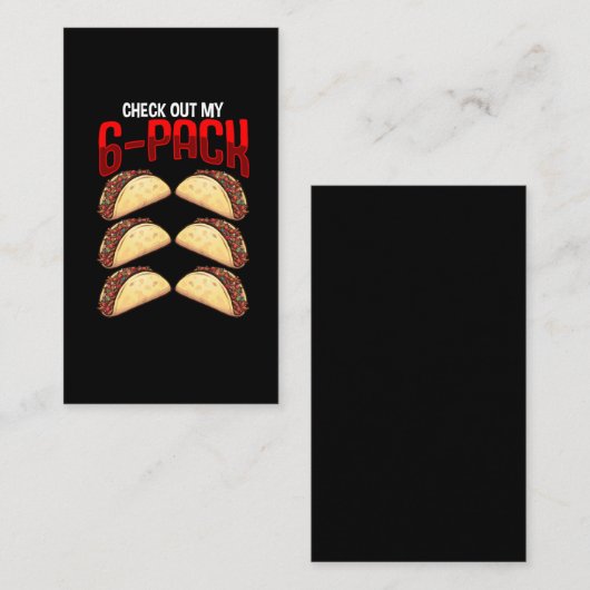 Funny Mexican Gym Fitness Taco Lover Mexiko Küche Visitenkarte (Vorne/Hinten)