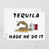 Funny Mexican Tequila Postkarte (Vorne/Hinten)