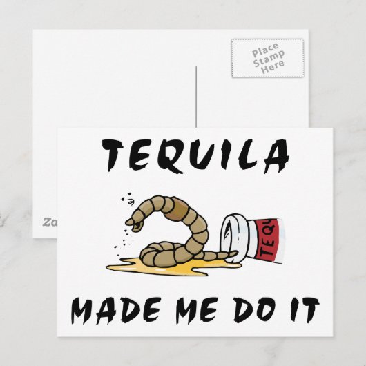 Funny Mexican Tequila Postkarte (Vorne/Hinten)