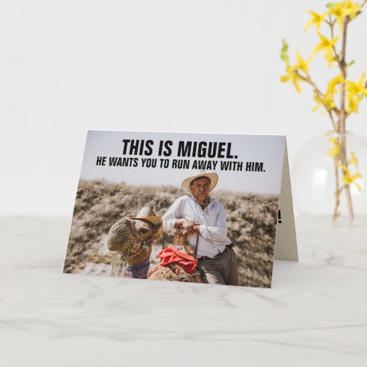 FUNNY MEXICAN TYP BIRTHDAY GREETING CARD KARTE (Gelbe Blume)