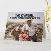 FUNNY MEXICAN TYP GIANT BIRTHDAY GREETING CARD KARTE (Gelbe Blume)