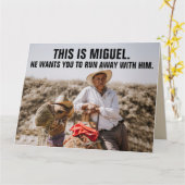FUNNY MEXICAN TYP GIANT BIRTHDAY GREETING CARD KARTE (Gelbe Blume)