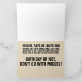 FUNNY MEXICAN TYP GIANT BIRTHDAY GREETING CARD KARTE (Innenseite)