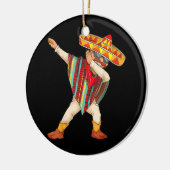 Funny Mexico Poncho Men Cooles Dabbing Keramik Ornament (Links)