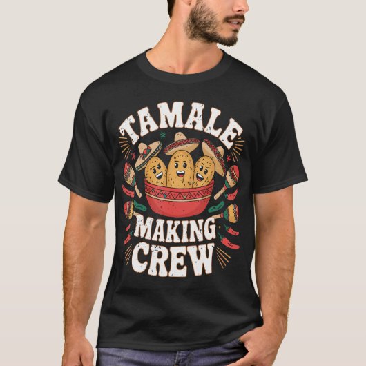 Funny mexikanisch Tamale Crew Familienpass T-Shirt (Vorderseite)