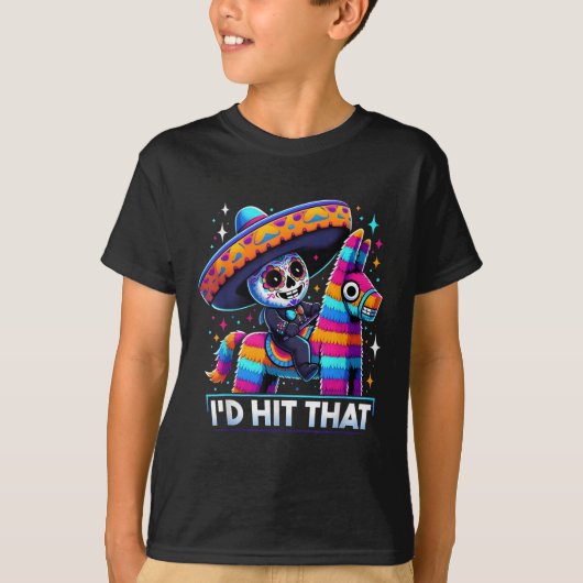 Funny mexikanischen Party Pinatas Id treffen, dass T-Shirt (Vorderseite)
