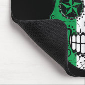 Funny mexikanischen Schädelkopf Cinco De Mayo Flag Mousepad (Ecke)