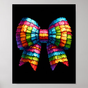 Funny mexikanisches Party Coquette Bow Cinco De Ma Poster