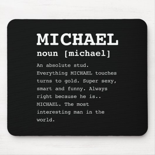 Funny Michael für alle, die Mike Shirt genannt Mousepad (Vorne)