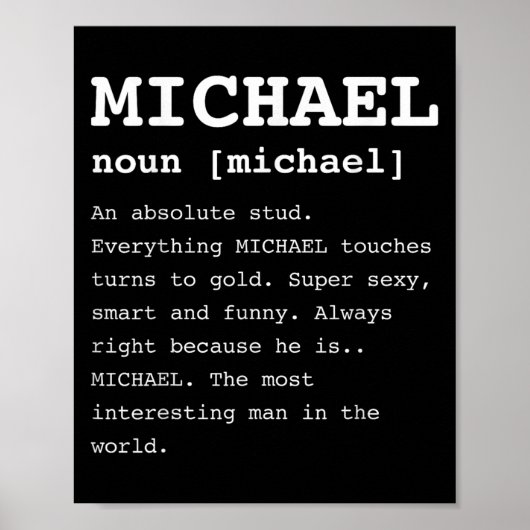 Funny Michael für alle, die Mike Shirt genannt Poster (Vorne)