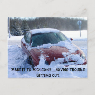 Funny Michigan Postcard Postkarte