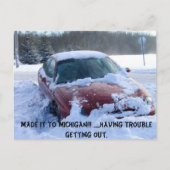 Funny Michigan Postcard Postkarte (Vorderseite)