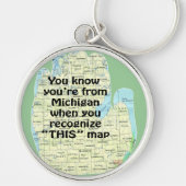 Funny Michigan Yooper UpNorth Michigander Jokes Schlüsselanhänger (Vorne)