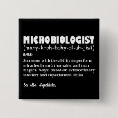 Funny Microbiologe Definition Button (Vorderseite)