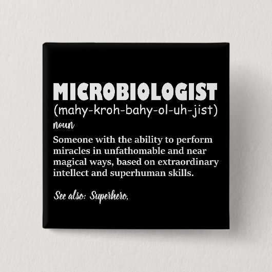 Funny Microbiologe Definition Button (Vorderseite)