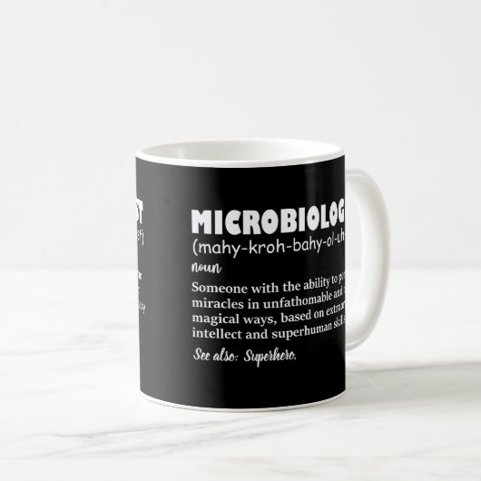Funny Microbiologe Definition Kaffeetasse (VorderseiteRechts)