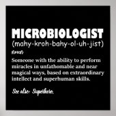 Funny Microbiologe Definition Poster (Vorne)