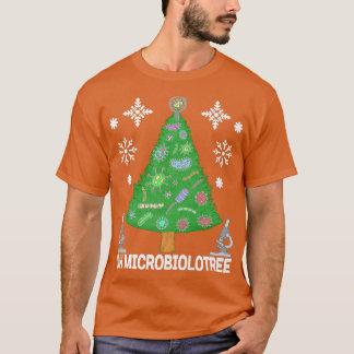Funny Microbiologist Weihnachtsbaum Mikrobiologie  T-Shirt