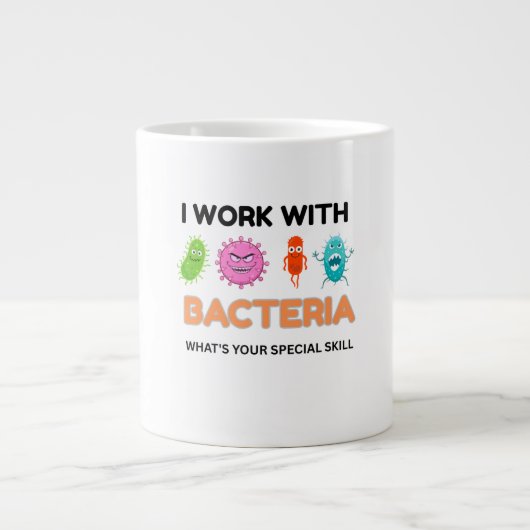 Funny Microbiology Tasse - 'Ich spiele mit Bakteri (Vorderseite)