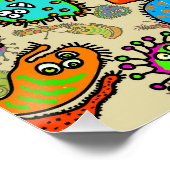 Funny Microscopic Labororganisms Poster (Ecke)