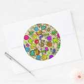 Funny Microscopic Labororganisms Runder Aufkleber (Umschlag)