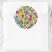 Funny Microscopic Labororganisms Runder Aufkleber (Tasche)