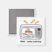 Funny Microwave Home Cooking Magnet (Vorderseite/Rückseite)