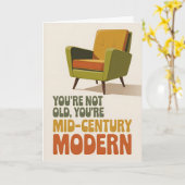 Funny Mid Century Modern Birthday Karte (Gelbe Blume)