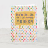 Funny Mid Century Moderner Retro Star Burst Karte (Vorderseite)