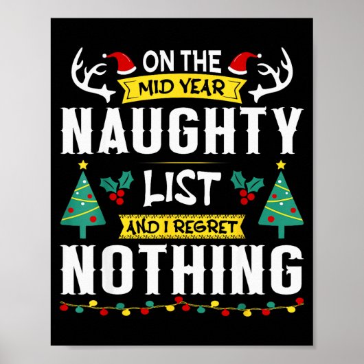 Funny Mid-year Christmas In July Beach Summer Chri Poster (Vorne)