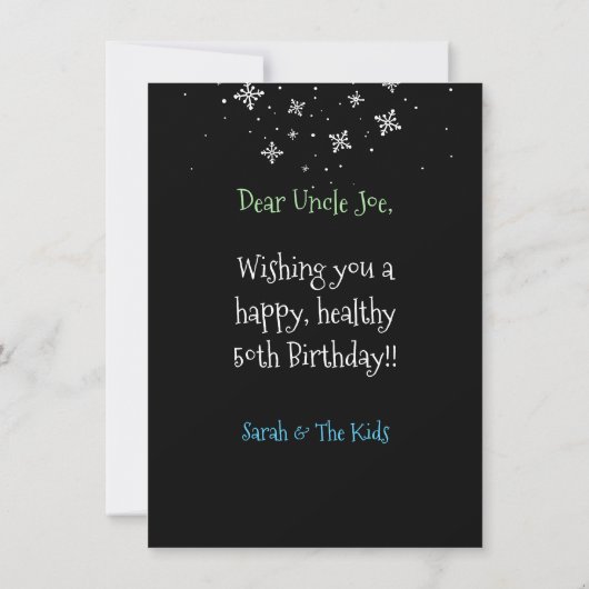 Funny Middle Age Math Problem Birthday Card (Rückseite)