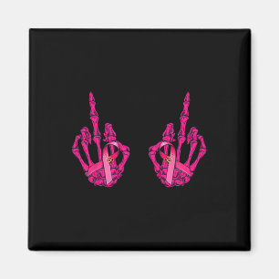 Funny Middle Finger Curse Word Breast Cancer Breas Magnet
