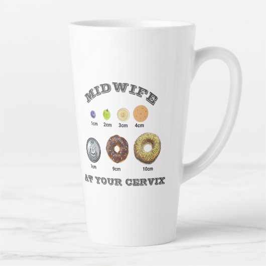 Funny Midfrau "At Your Cervix" cm Messung Milchtasse (Rechts)