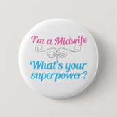 Funny Midfrau Superhero Button (Vorderseite)