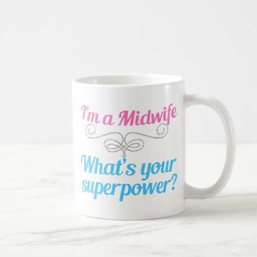 Funny Midfrau Superhero Kaffeetasse (Rechts)
