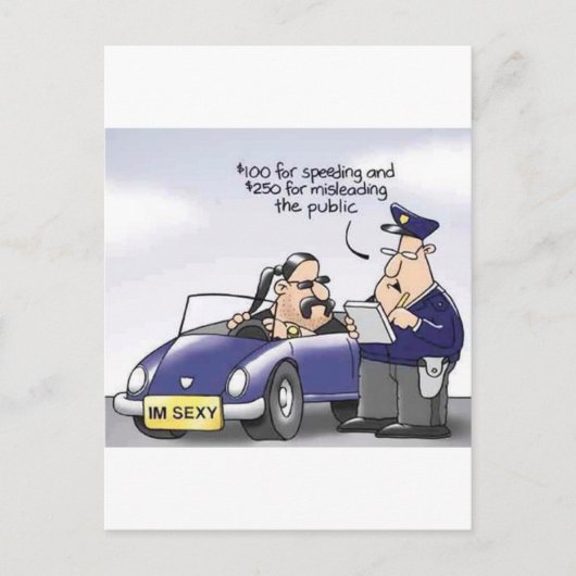Funny Midlife Crisis Postkarte (Vorderseite)